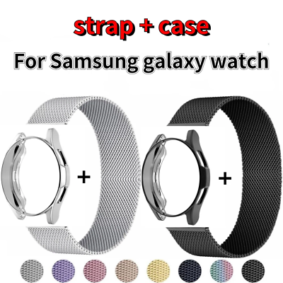 #ad Milanese Strap Watch Band Case For Samsung Galaxy Watch 4 Active 2 40mm 44mm $13.99