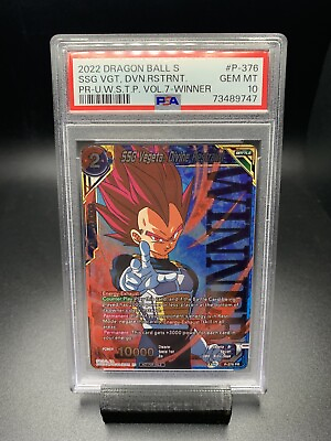 Dragon Ball Super SSG Vegeta Divine Restraint Promo P 376 WINNER Stamped PSA 10 $149.99