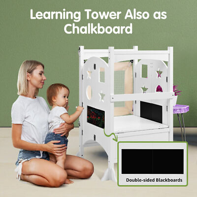 #ad Kitchen Helper Stool for Toddlers Kids Foldable Baby Step Stand Learning Tower $125.28