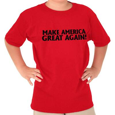 #ad Make America Great Again Donald Trump USA Unisex Kids Youth Crew T Shirts $14.99