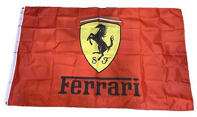 #ad Ferrari Flag Official Ferrari Merchandise 5ftx3ft Large Flag $10.50