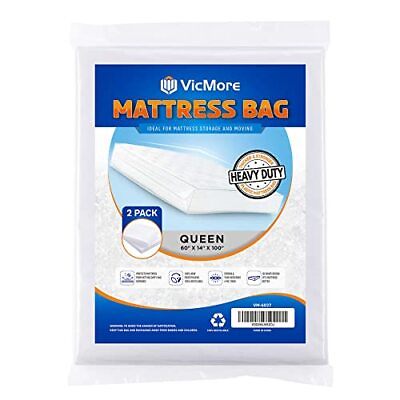 #ad 2 Pack Mattress Bags for Moving Queen Size Mattress Storage Bags 4mil Heavy D... $24.11