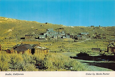 #ad BODIE CALIFORNIA STANDARD MILL BURNED REPLACED W 20 STAMP MILL MINING POSTCARD $7.54