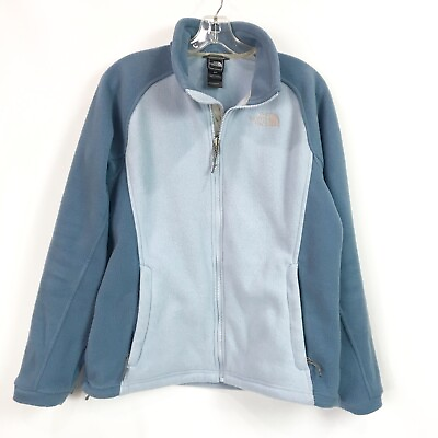 #ad The North Face Womens Medium Fleece Jacket Two Tone Blue Khumbu Full Zip $22.99