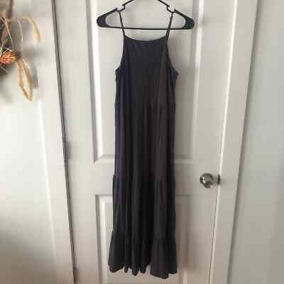 #ad $165 Z Supply Rory Tiered Slub Dress size XS Washed Black Color $55.25