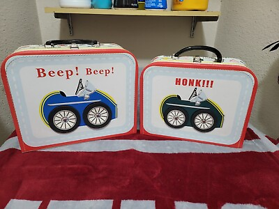 #ad 2 Lady Jayne Suitcases Stackable Stacking Road Trip Cars Child Luggage Kids $29.00