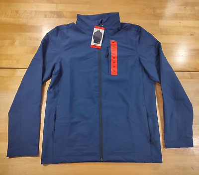 #ad 32 Degrees Men’s Full Zip Lined Spring Fall Jacket with Zip Pockets Blue Medium $23.99