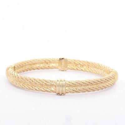 #ad Christian Dior Authentic Rope Vintage Bracelet Bangle Gold Color Arm 7.87in. $215.28