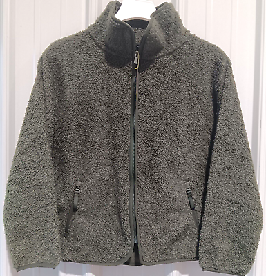 #ad All In Motion Women#x27;s Olive Green Full Length Zipper Sherpa Jacket Size XL $23.24