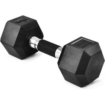 #ad 20 lbs Hex Rubber Grip Dumbbell Weight Set Single $28.00