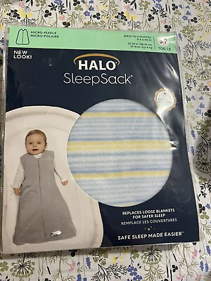 #ad HALO° SleepSack® wearable blanket micro fleece multi stripe blue small 14 $12.50