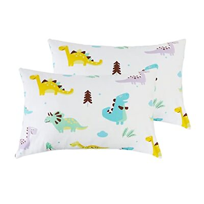 #ad Kids#x27; Pillowcases 2 Pack Cotton Toddler Pillow Cover Soft Standard Dinosaur $25.30
