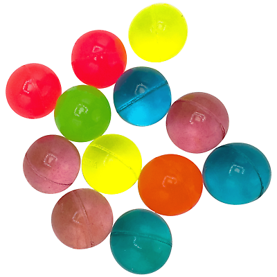 #ad 2076 Pk12 Rainbow Party Bouncers Brightly Colored Rubber Bouncy Balls $8.99