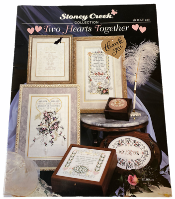 #ad Stoney Creek Two Hearts Together cross stitch pattern book 133 $12.98