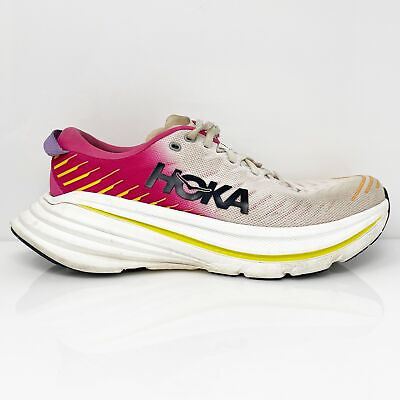 #ad Hoka One One Womens Bondi X 1113513 BDBPY White Running Shoes Sneakers Sz 9.5 B $71.24