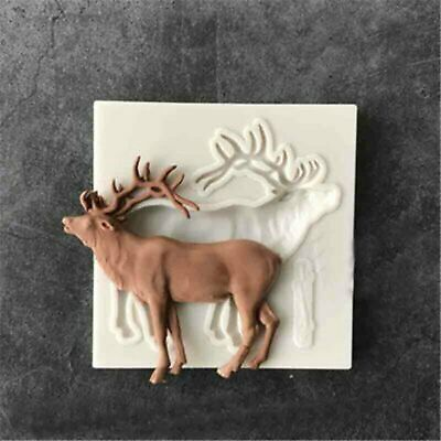 #ad Tool Mold Decor Silicone Mould Baking Sugarcraft Cake Fondant Elk Deer Christmas $5.89
