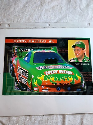 #ad Tommy Johnson Racing Interstate Batteries Firebird Signed NHRA Photo 6 X 9 N 77 $8.96