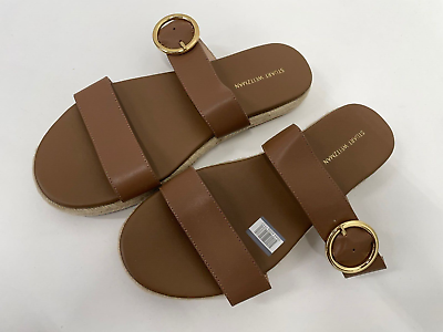 #ad Stuart Weitzman Womens 8 Brown Rope Platform Sandals Mykonos 2 Strap Espadrille $68.54