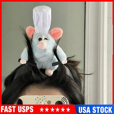 #ad Women Cute Mouse Cartoon Animal Remy Ratatouille Plush Toy Headbands Headwear $12.99