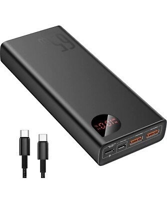 #ad Baseus 65W Power Bank Backup Fast Portable Charger USB External Battery 20000mAh $39.99