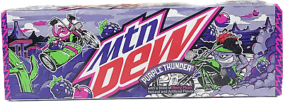 #ad NEW MOUNTAIN MTN DEW PURPLE THUNDER FLAVORED SODA 12 PACK 12 FLOZ 355mL CANS $29.99