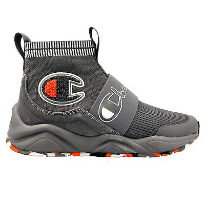 Champion Men#x27;s Grey Orange Rally Pro Lifestyle High Top Athletic Shoes CP101682M $99.99