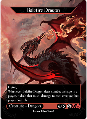 #ad Balefire Dragon Full Art Altered Art Custom Proxy Cards $5.49