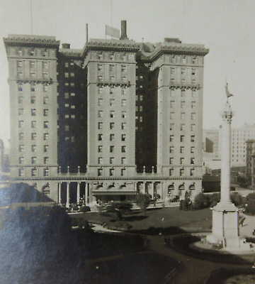 #ad Vintage San Francisco Photo St Francis Hotel Union Square Powell Street c 1915 $30.96