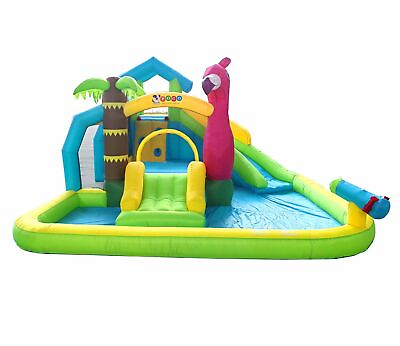 #ad Backyard Kids Inflatable Bounce House Water Slide Water Park Bouncer Flamingo $229.99
