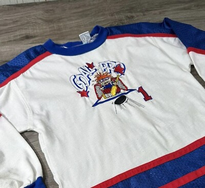 #ad #ad VIntage Rugrats Hockey Jersey Chuckie Nickelodeon Kids Youth Size 7 Retro 90#x27;s $13.99
