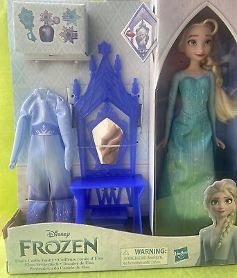 #ad Disneys Frozen Elsa#x27;s Castle Vanity amp; Doll 2 Dresses And Accessories *All New* $27.99