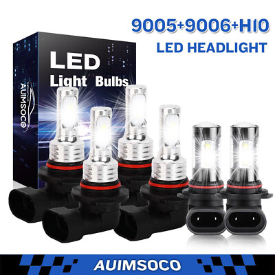 #ad 6x LED Headlight High Low Beam Fog Light Bulbs Kit For Cadillac SRX 2004 2009 $39.99