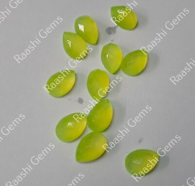 #ad Natural Yellow Jade Pear Checker Cut 8x12mm To 20x25mm Loose Gemstone $295.54