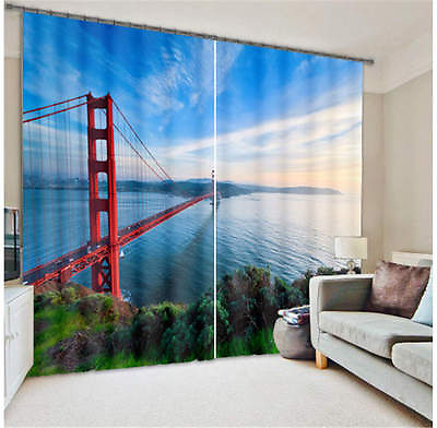 #ad #ad Hottest Santo Golden Bridge Blockout Photo Printing Curtains Draps Fabric Window AU $329.00