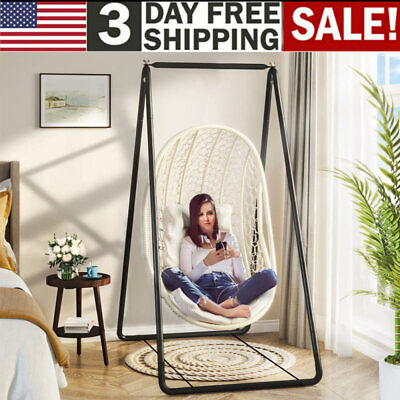 #ad Hammock Chair Stand Swing Seat Hanging Rope Swing Seat For Indoor Outdoor $49.99