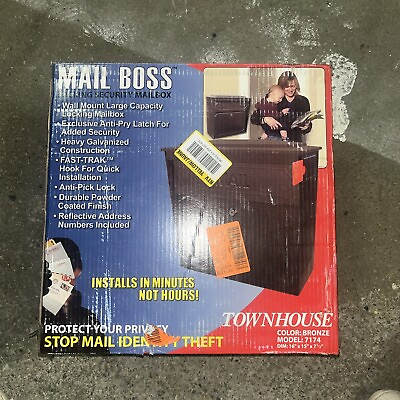#ad Mail Boss 7174 Townhouse Wall Mount Locking Mail Boss Bronze $75.00