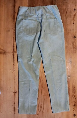 #ad Coldwater Creek Pants Womens 8 Sage Green Corduroy Pull On Elastic Waist Pinwale $22.99