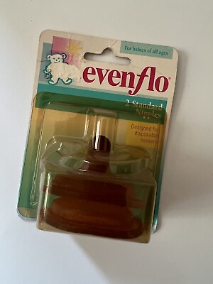 #ad Vintage Evenflo Baby Flat Top Infant Nipples New $39.99