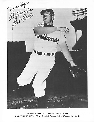 #ad Bob Feller Cleveland Indians 11 X 9 Personalized Autographed Paper Picture $39.99