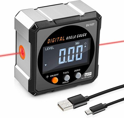 #ad Digital Angle Finder with Electronic Laser 4 side Strong Magnetic Angle Gauge $29.99