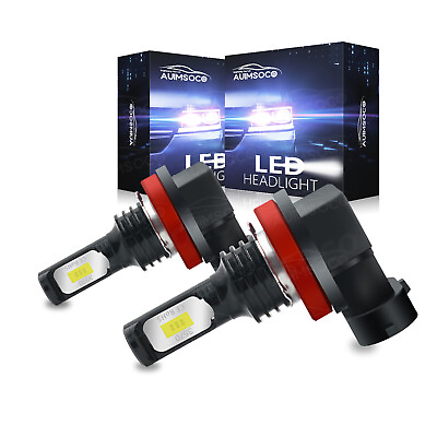 #ad 2X H11 LED Headlights Super Bright Bulbs Kit 8000K White 4000LM LOW BEAM Fanless $16.99