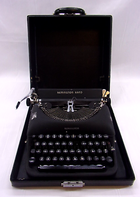 #ad Remington Rand De Luxe Model 5 Manual Typewriter w Carrying Case Vintage $129.99
