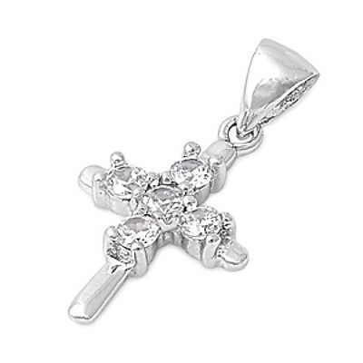 #ad USA Seller Tiny Cross Pendant Sterling Silver 925 Best Deal Jewelry Gift 20mm $14.20