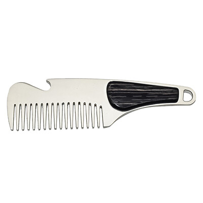 #ad Stainless Steel Men#x27;s Beard Comb Man Hair Straightener Portable Brush $8.18