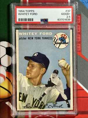 #ad 1954 Topps Whitey Ford PSA 2.5 New York Yankees #37 $64.99