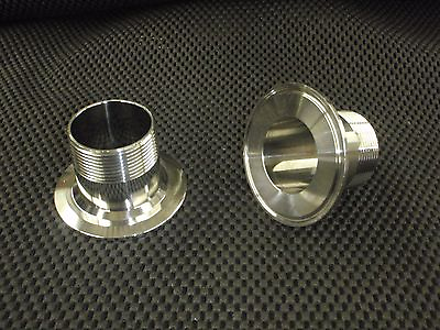 #ad STAINLESS ADAPTER 3quot; TRI CLAMP 1 2quot; NPT MALE PIPE CONVERTER #BU300 050M $23.95