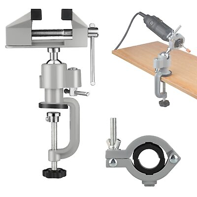 #ad Table Vise2 in 1 Universal Rotate 360° Work Clamp On ViseTable Vice with El... $26.27