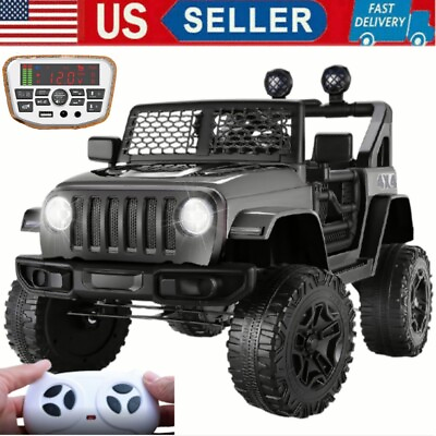 #ad 12V Ride On Car Jeep for Kids 3 Speeds Electric Car Vehicle with Remote Control $155.99