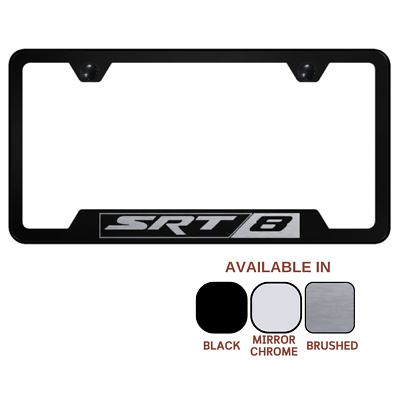 #ad Dodge SRT8 Laser Etched Logo Notched License Plate Frame Official Licensed $35.95