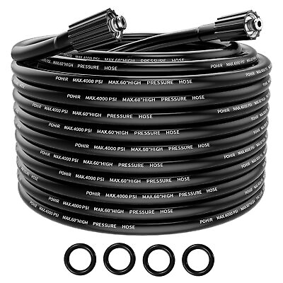 #ad Pressure Washer Hose 25FT Kink Resistant Power Washer Hose 1 4 Inch with M22 ... $21.73